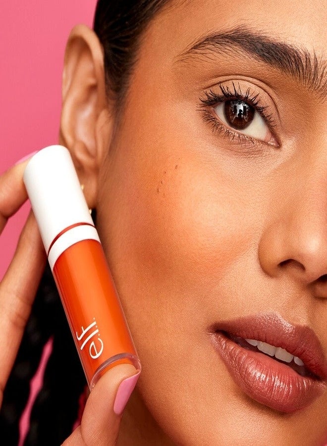 elf e.l.f. Camo Liquid Blush – Gorg Orange, Ultra-Pigmented Long-Lasting Dewy Liquid Blush, 4 ml - Image 3